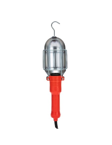 Arbeitsleuchte mit 5 Meter Kabel und Metallkäfig, E27-Glühlampenfassung, 10A-Stecker - Velamp IS525.012B