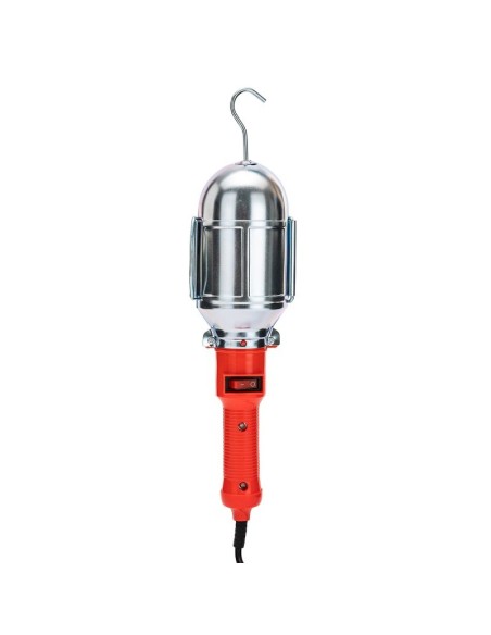 Work lamp with 5 metre cable and metal cage, E27 bulb socket, 10A plug - Velamp IS525.012B