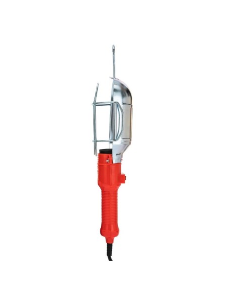 Werklamp met 10 meter snoer en metalen kooi, E27 fitting, 10A stekker - Velamp IS529.012B