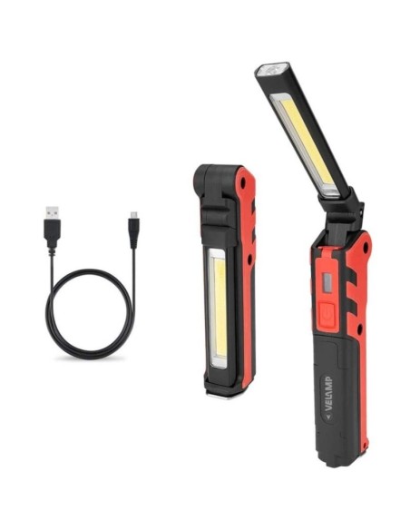 Kubrik inspection lamp, 5+3W, with torch, adjustable angle - Velamp IR439