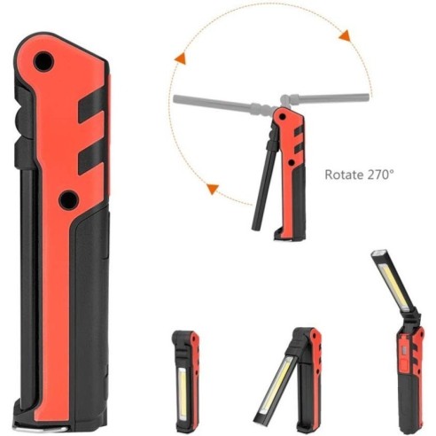 Kubrik inspectielamp, 5+3W, met...