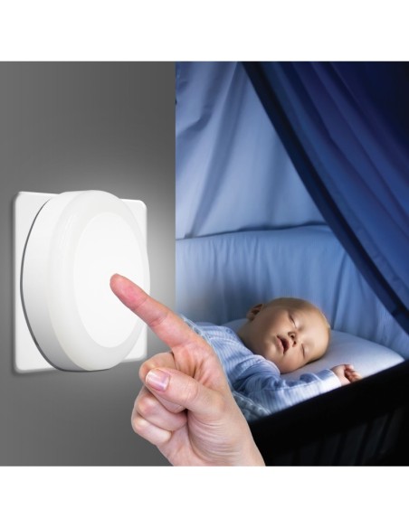 Nachtlampje met aanraakschakelaar, 0.5W, 10A stekker - Velamp IL28