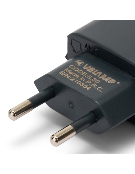 Froot Nachtlicht, 0,3W, 10A Stecker, mit Schalter, anthrazit - Velamp IL30