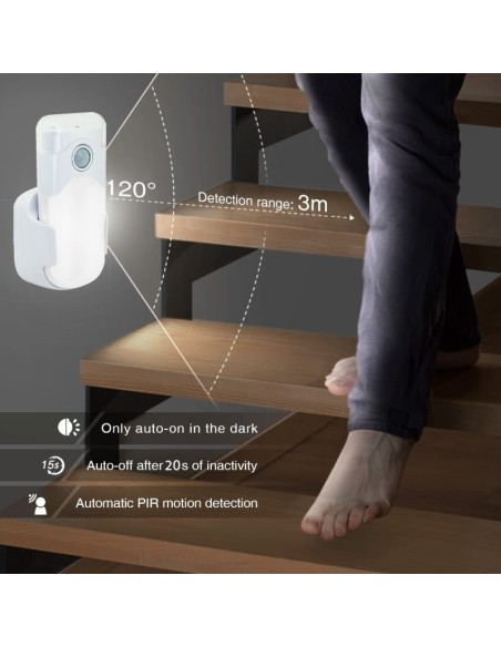 NIGHT GUARD 2 night light with motion sensor, 1W, 10A plug, portable and with emergency light function, - Velamp R720