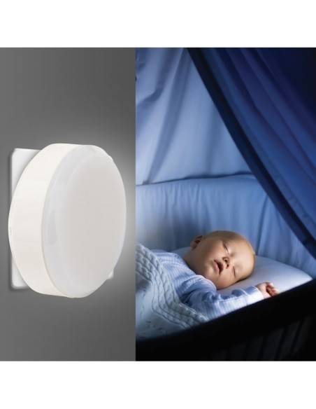 Veilleuse Moon, 0,3W, prise 10A, sans interrupteur - Velamp IL04