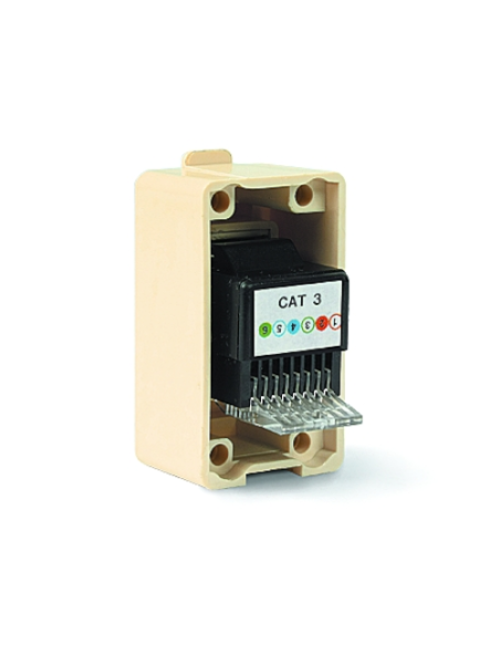 Módulo de toma de teléfono RJ11, serie Tondò, blanco, compatible con BTicino serie Magic - Elettrocanali ECL2584