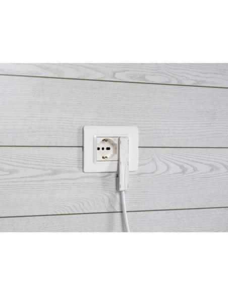 50cm Verlängerungskabel mit 16A Ultraflachstecker und 10A/16A Steckdose, weiß - Rosi RS92043