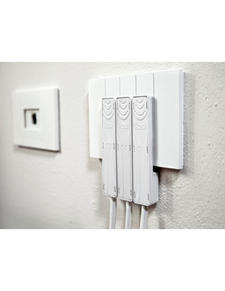 Verlengkabel 50cm met 16A ultraplatte stekker en 10A/16A contactdoos, wit - Rosi RS92043