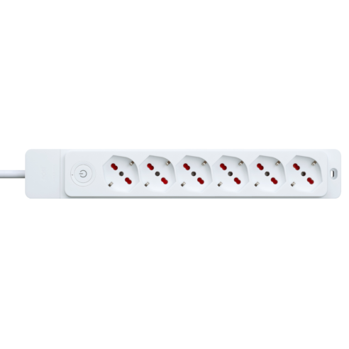 Power strip with 16A 90° angled plug,...