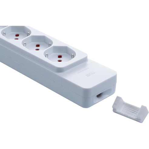 Power strip with 16A 90° bent plug, 6...