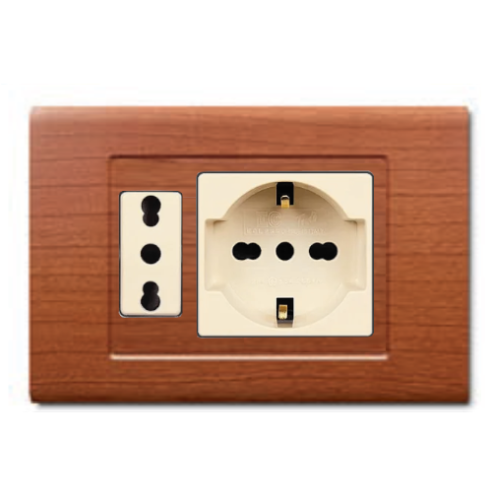 Plaque série TondòQ, 2 modules, UNEL,...
