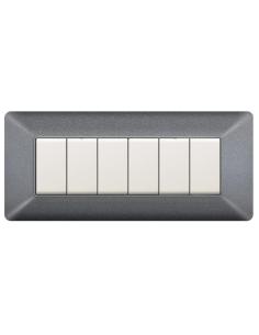 Placca 6 moduli, serie...