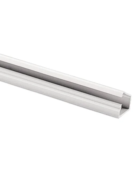 Minicanal 12,5x7,5 mm, 2 metros, 1 compartimento, tapa integrada, autoadhesivo, blanco - Elettrocanali ECMA12575