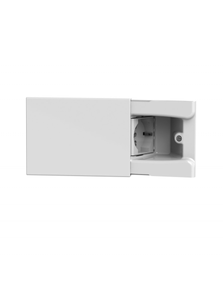 Inbouwdoos, 4 modulen, wit, met schuko stopcontact - 4Box Hide 4B.04.015
