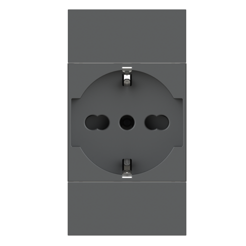 Modulo presa schuko, serie P, nero,...