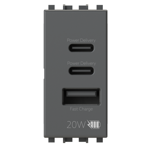 Módulo de toma USB 2.0 tipo A y 2 USB...