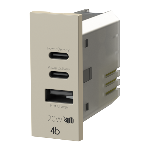 Módulo de toma USB 2.0 A y 2 USB 3.1...