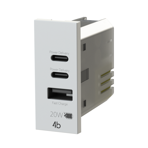 Módulo de toma USB 2.0 A y 2 USB 3.1...