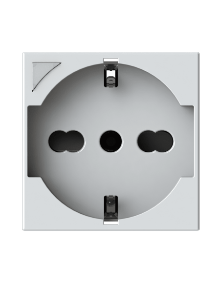Módulo de toma WiFi inteligente Schuko con contador de energía, blanco, 16A, compatible BTicino MatixGO - 4Box P40S 4BSP40S.JW