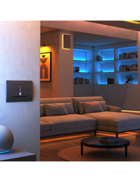 Módulo WiFi inteligente 4-1, interruptor, inversor y pulsador, cáñamo, compatible Vimar Linea -4Box Uniko Lite S 4BSCU1S.V30C