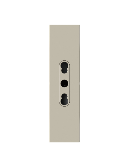 Modulo presa bipasso, serie P, sabbia, 10/16A, compatibile con serie BTicino Living Now - 4Box 4BPBP.KM