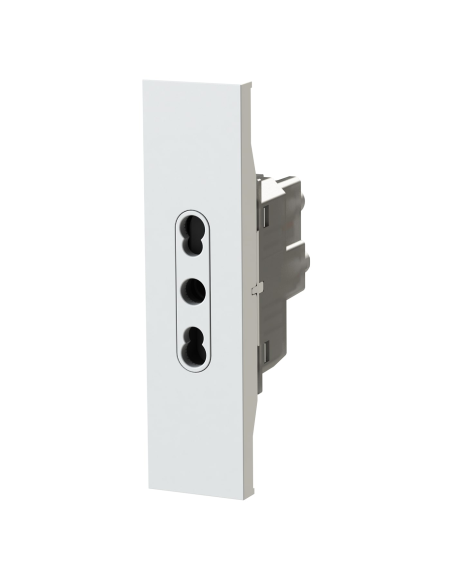 Modulo presa bipasso, serie P, bianco, 10/16A, compatibile con serie BTicino Living Now - 4Box 4BPBP.KW