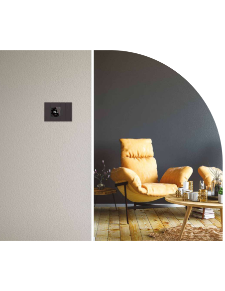 Termostato Smart WiFi Swipe ad incasso, display touch OLED, compatibile con serie Vimar Plana - 4Box 4BSTHSW.V14