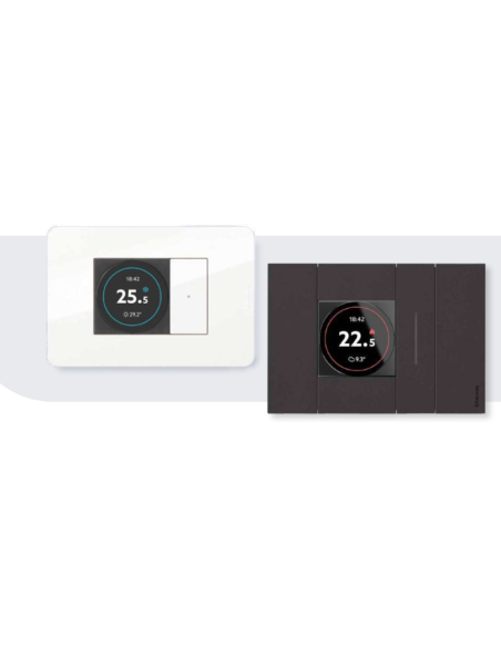 Termostato Smart WiFi Swipe ad incasso, display touch OLED, compatibile con serie Vimar Plana - 4Box 4BSTHSW.V14