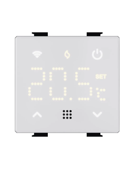 Termostato programmabile da incasso, 230V, display touch retroilluminato, compatibile con serie Bticino Matix - Ettroit MT4102