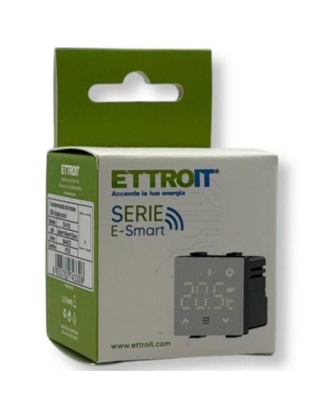 Termostato programmabile da incasso, 230V, display touch retroilluminato, compatibile con serie Bticino Matix - Ettroit MT4102