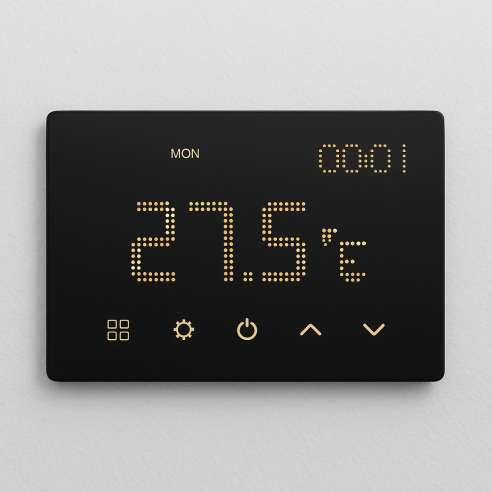 Thermostat encastrable, 230V, noir,...