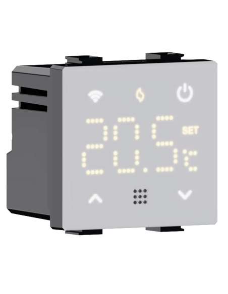 Cronotermostato caldaia smart WiFi da incasso, 230V, Tuya, display touch, compatibile con BTicino Living - Ettroit LNWF4102