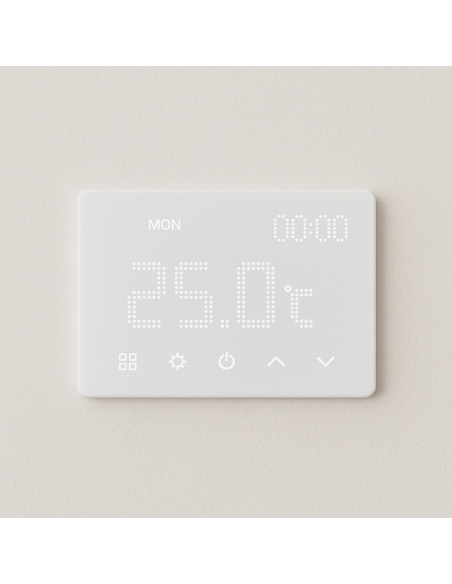 Chronothermostat intelligent WiFi intégré, 230V, Tuya, blanc, écran tactile, compatible avec 503 box - Ettroit ETWF4301