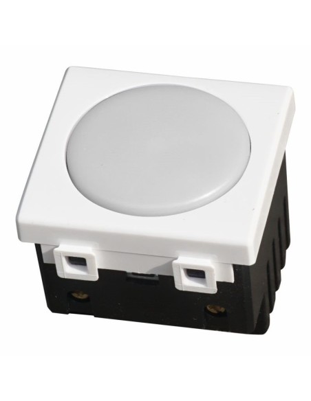Módulo de luz de emergencia Led, 2 módulos, blanco frío 6000K, con interruptor, compatible BTicino Matix - Ettroit MT4201