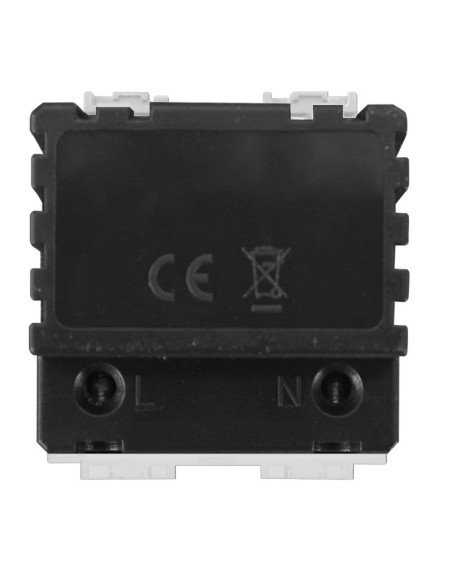 Módulo de luz de emergencia Led, 2 módulos, blanco frío 6000K, con interruptor, compatible BTicino Living - Ettroit LB4201