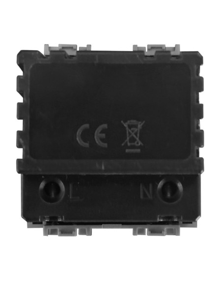 Módulo de luz de emergencia Led, 2 módulos, blanco frío 6000K, con interruptor, gris, BTicino Living - Ettroit LG4201