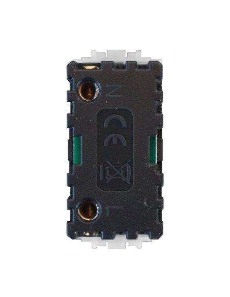 Módulo de luz de paso Led con interruptor, 1 módulo, blanco frío 6000K, negro, compatible BTicino Living - Ettroit LN0301