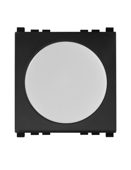 Módulo de lámpara LED con interruptor, 2 módulos, blanco frío 6000K, negro, compatible Vimar Arkè - Ettroit VA0302