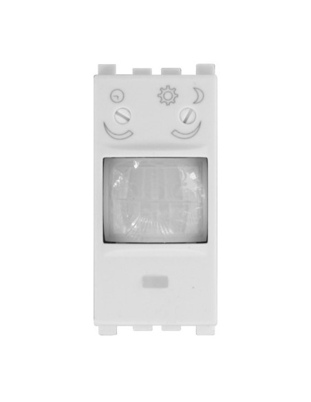 Módulo sensor de movimiento, 1 módulo, con control de tiempo/lujo, blanco, compatible Vimar Arkè - Ettroit VA1800B