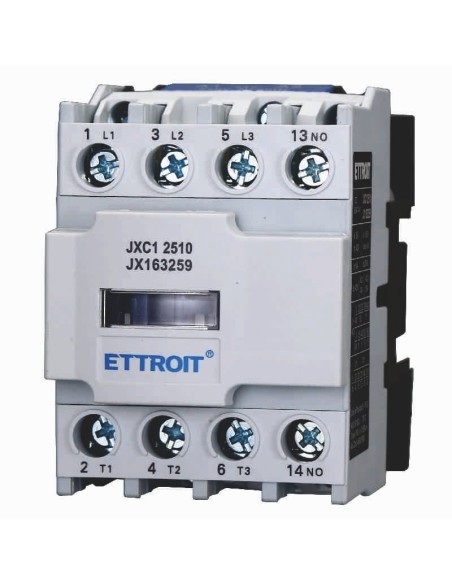 Contacteur 220Vac, 3P, 25A, 3 contacts, normalement ouvert, Ue 380V - Ettroit JXC1 JX163259