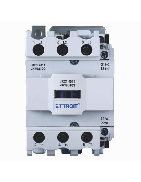 Contactor 220Vac, 3P, 40A, 3 contacts, normally open, Ue 380V - Ettroit JXC1 JX163409