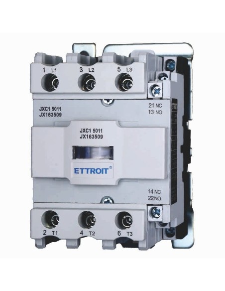 Contattore 220Vac, 3P, 50A, 3 contatti, normalmente aperto, Ue 380V - Ettroit JXC1 JX163509