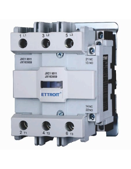 Contactor 220Vac, 3P, 95A, 3 contactos, normalmente abierto, Ue 380V - Ettroit JXC1 JX163959