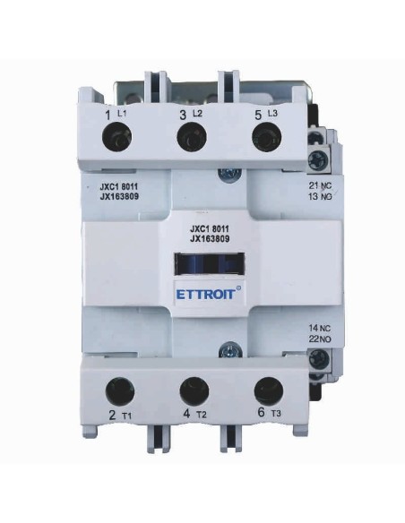 Contattore 220Vac, 3P, 80A, 3 contatti, normalmente aperto, Ue 380V - Ettroit JXC1 JX163809