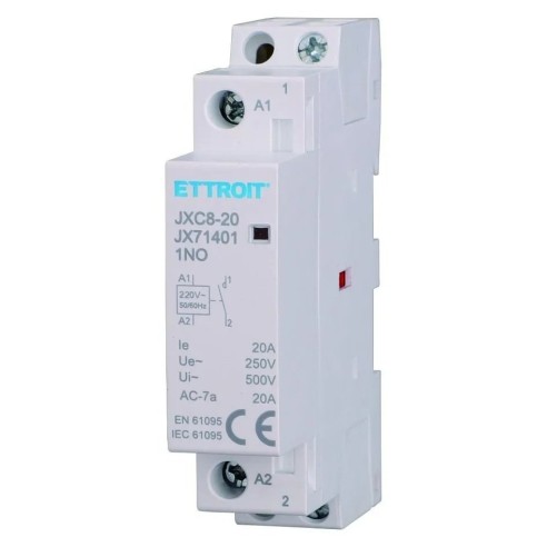 Schakelaar 230Vac, 2P, 20A, 1 module,...