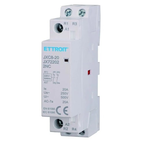 Schakelaar 230Vac, 2P, 20A, 1 module,...