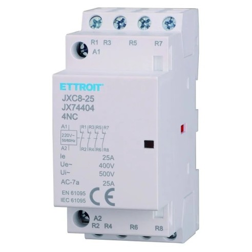 Contactor 230Vac, 4P, 25A, 2 modules,...