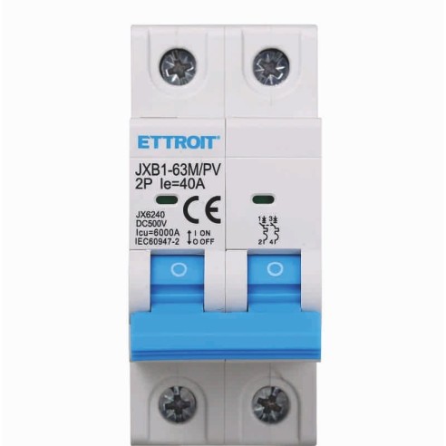 Photovoltaic circuit breaker, 2P, 2...