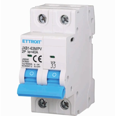Photovoltaic circuit breaker, 2P, 2...