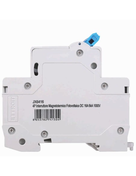Fotovoltaïsche vermogenschakelaar, 4P, 4 modules, 1000V DC, 16A, 6KA - Ettroit JX6416